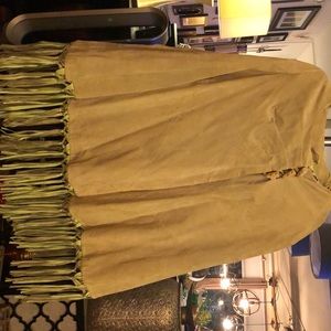 Terry Lewis real suede poncho